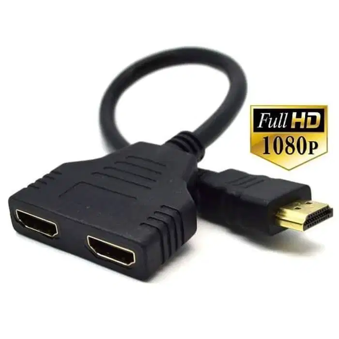 Kabel HDMI Port Male 2 Female Out Splitter Cable 1080p 1080 p
