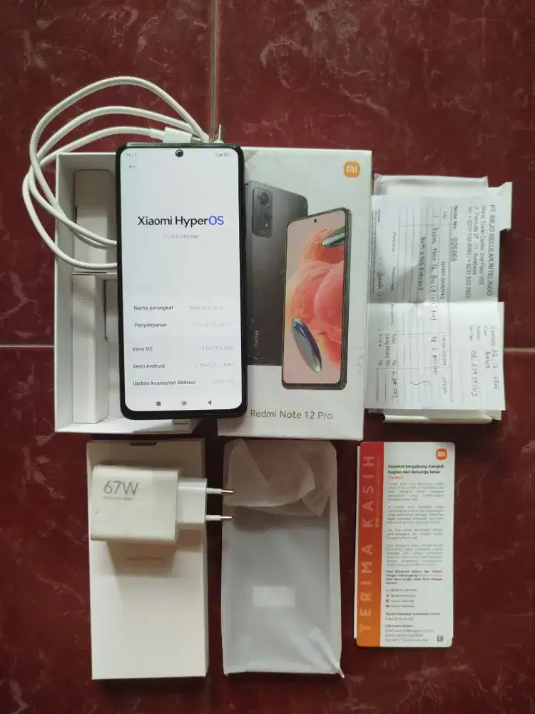 Redmi Note 12 Pro 4G Grey 8/256 Garansi Resmi Xiaomi