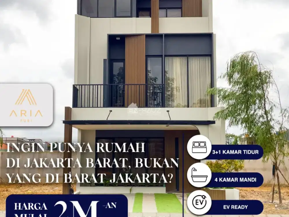 (KTR) Dijual Rumah Primary 3 lantai di Jakarta Barat Harga 2.7m