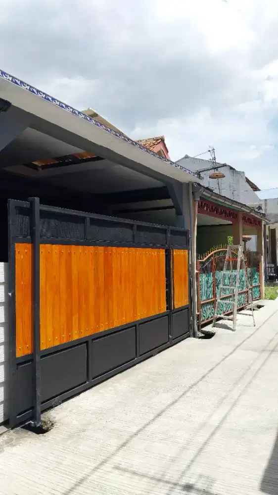 Pintu pagar minimalis harga mulai di 500rb/mtr model plat lubang