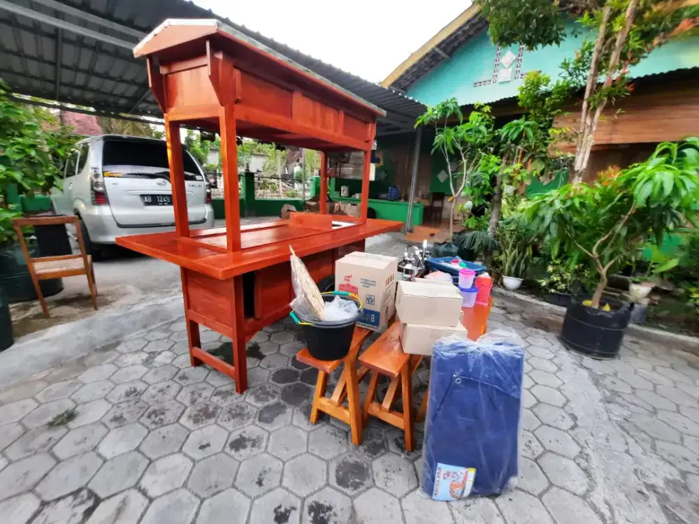 Gerobak Angkringan  GRATIS ONGKIR - Siap pakai #002