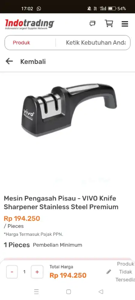 Pengasah pisau merk vivo