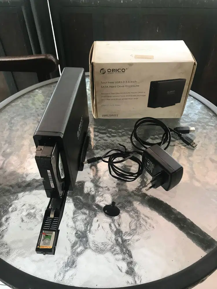 Orico 1-Baya 3.5 SATA HDD Enclosure 7618US3 Black, 2nd Lengkap