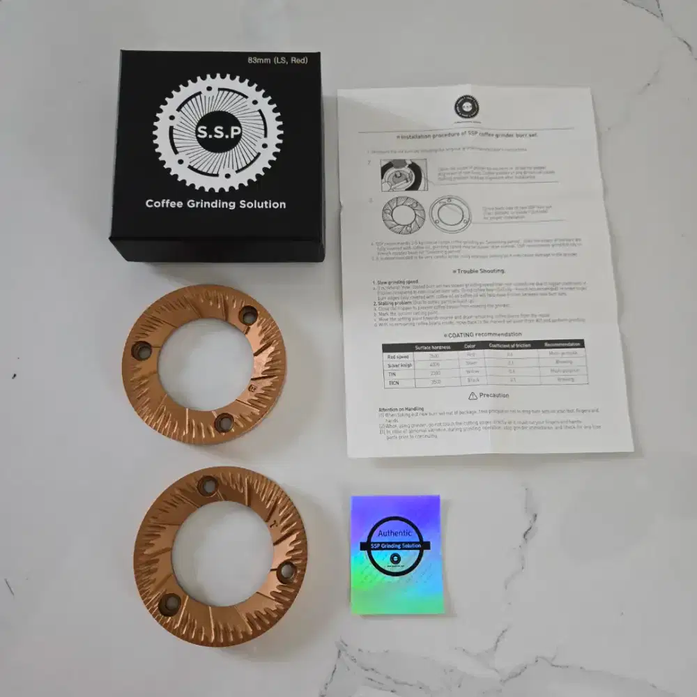 SSP Burr 83mm Red Speed Coating. Lab Sweet. Fullset. Jarang Pakai