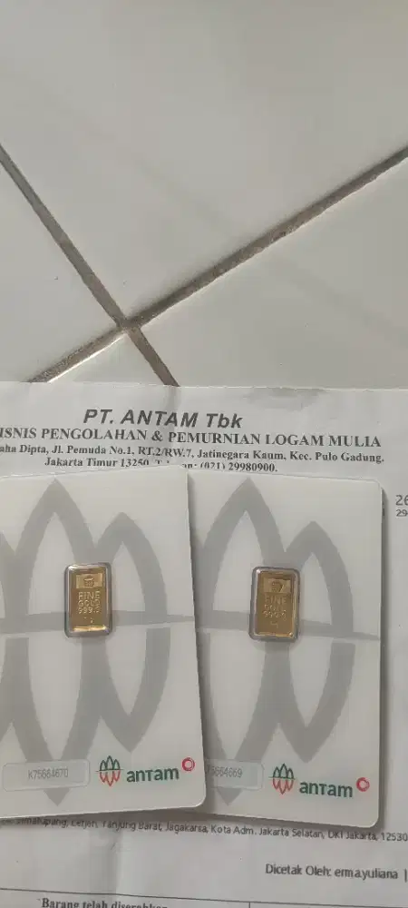 Antam certieye 1 gram tahun 2026