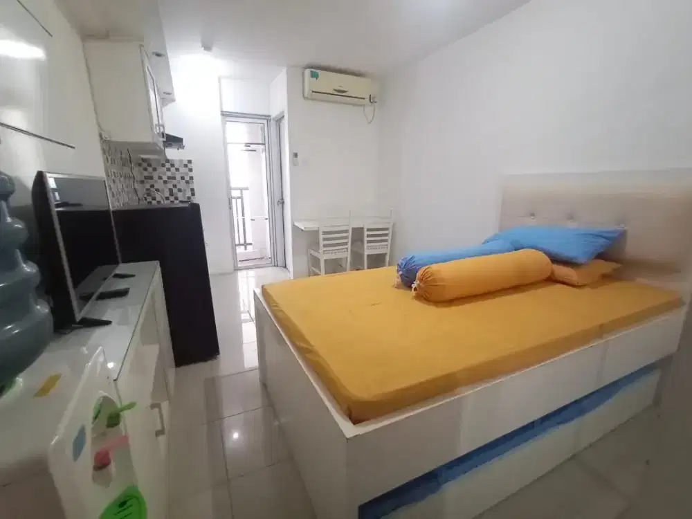 Studio furnish, shm, bassura tower cattleya, view jalan tol