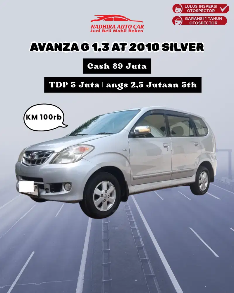 DP Hanya 5 Juta Avanza G 1.3 AT 2010 Silver