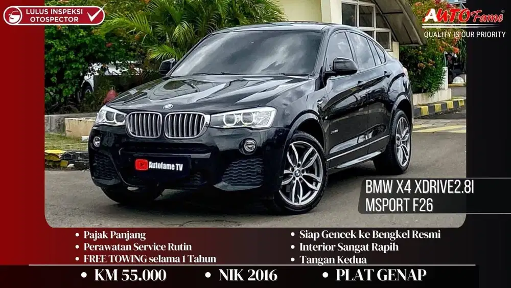 BMW X4 xDrive2.8i Msport F26 NIK 2016 Black On Cognac