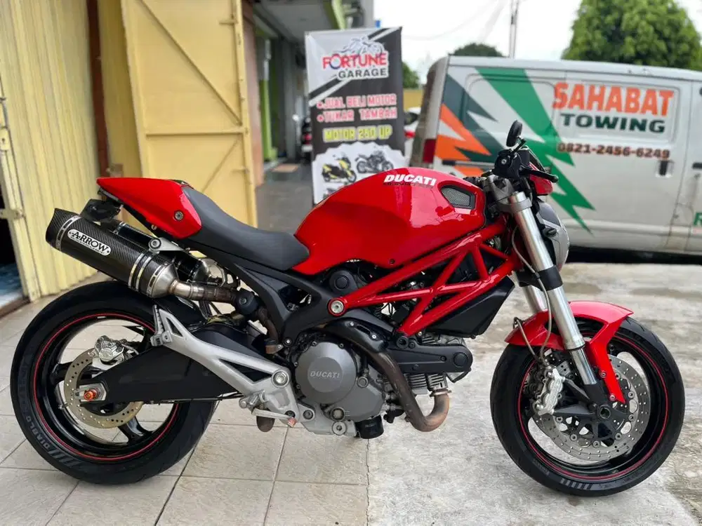 DUCATI MONSTER 795 ARROW KM 5RB 2012 MERAH FULL PAPER MODS ANTIK MULUS
