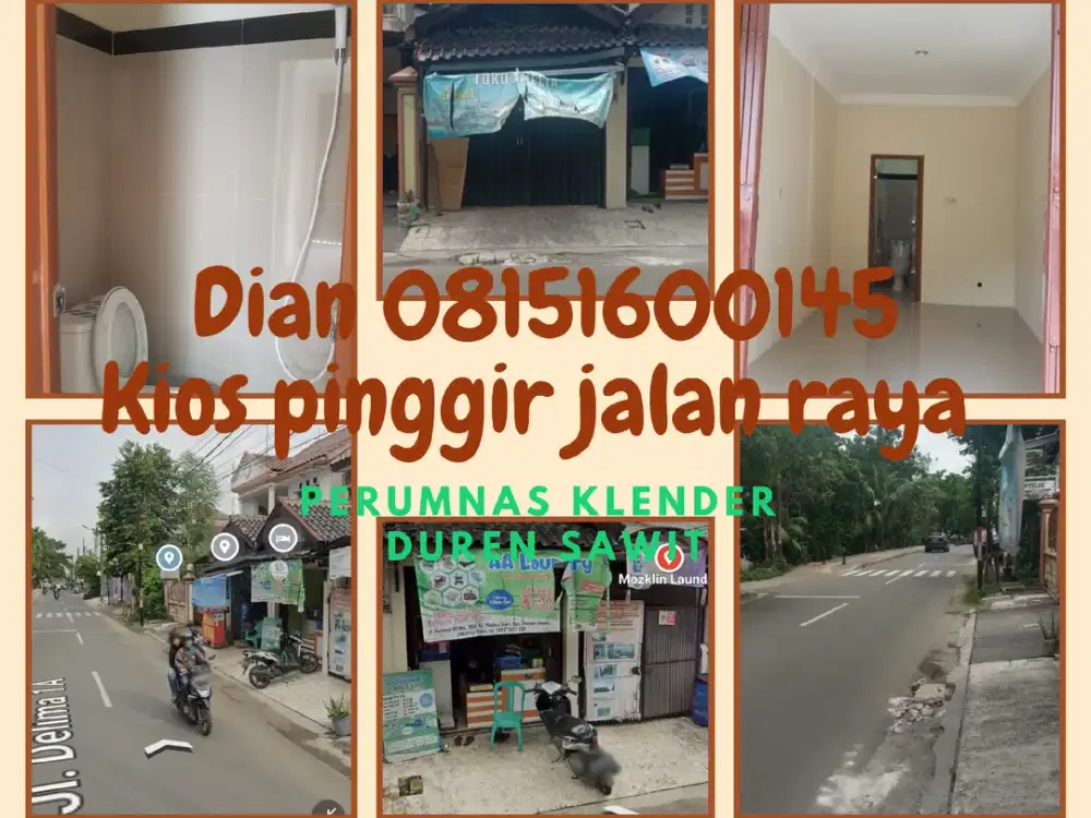 KIOS Pinggir jalan Raya Ramai PERUMNAS KLENDER DUREN SAWIT