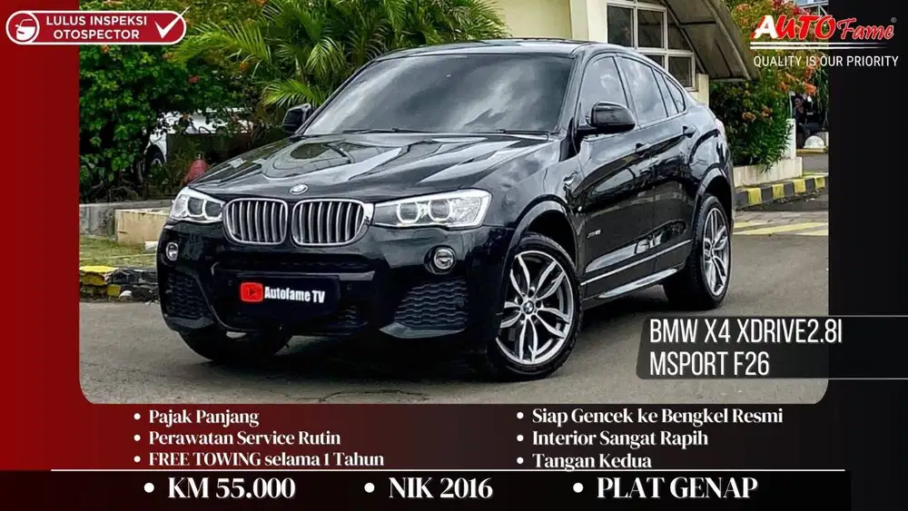 BMW X4 xDrive2.8i Msport F26 NIK 2016 Black On Cognac
