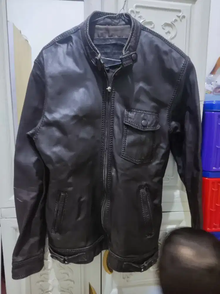 Jaket kulit model rajut asli Garut,, terawat!!!