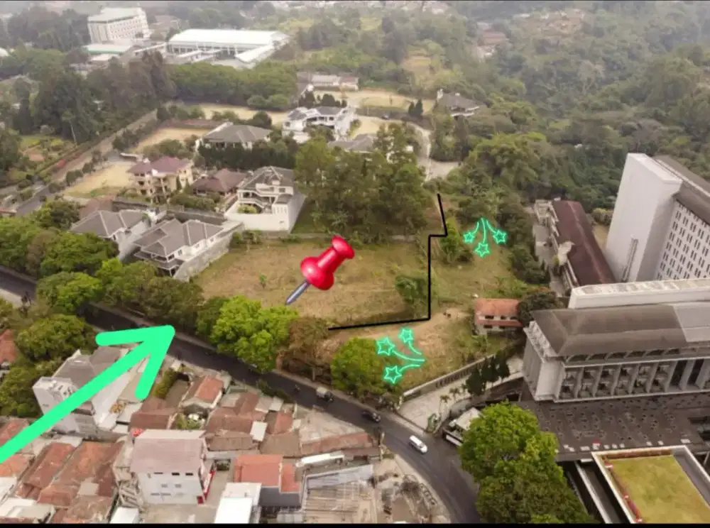 DIJUAL TANAH di Pinggir Jalan Raya Lembang Dekat Obyek Wisata & Hotel