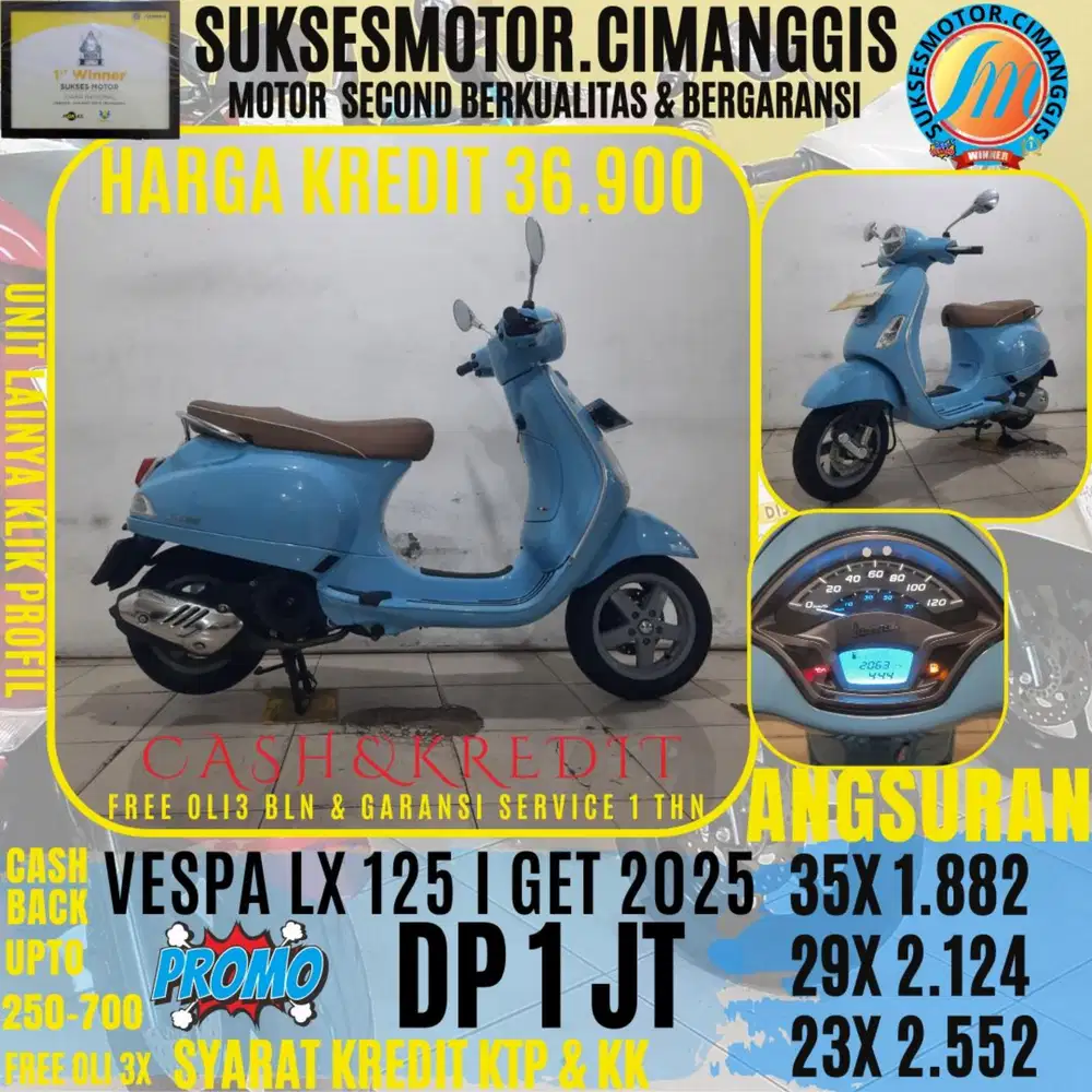 DP 1 JT VESPA LX 125 I GET CASHBACK UPTO 700RBU FREE OLI3X