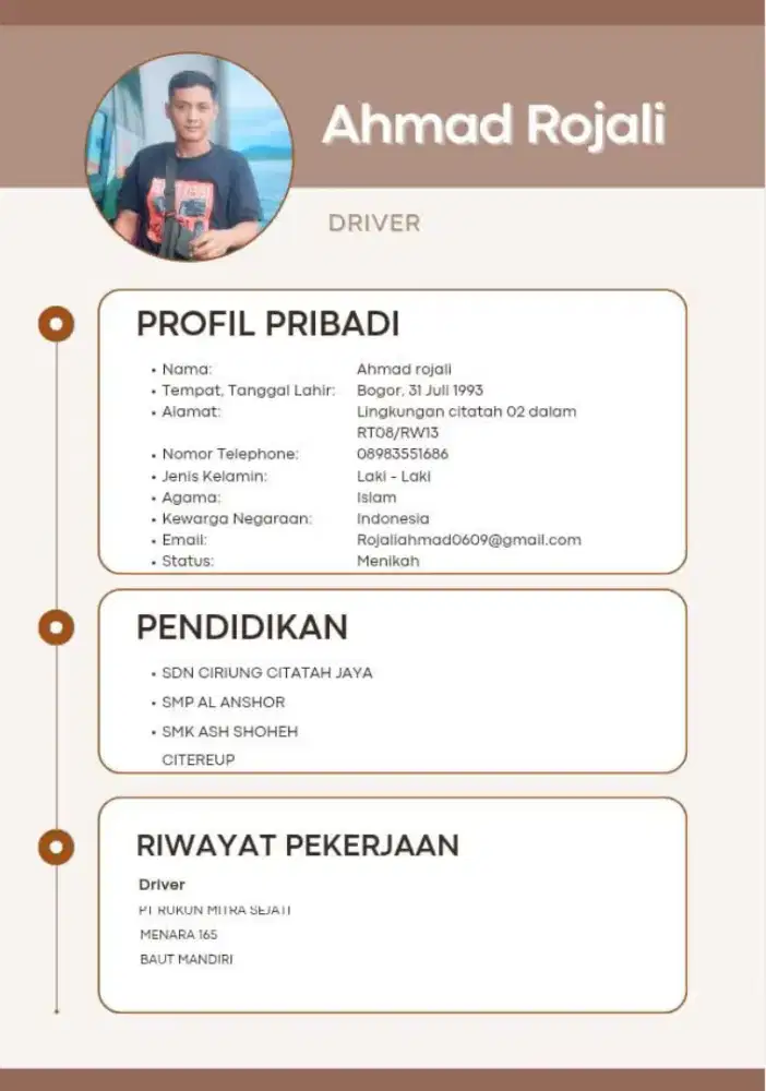 Mencari pekerjaan driver sim b1
