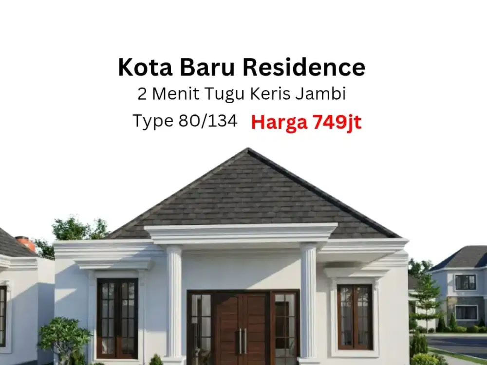 Jual Rumah Kota Baru Jambi Type 80/134