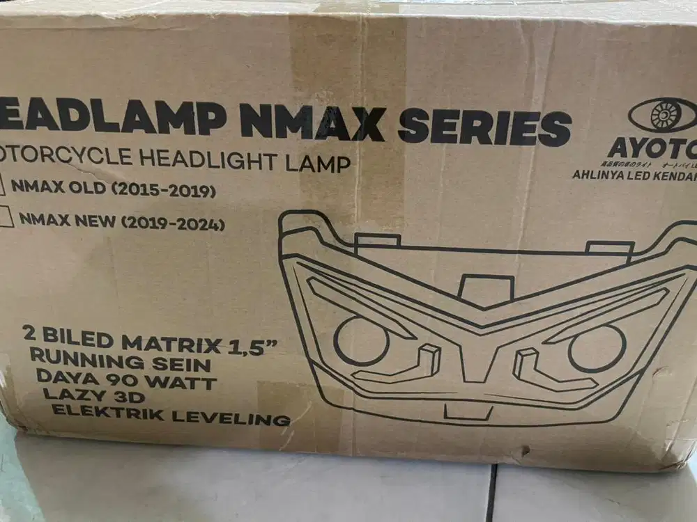 HEAD LAMP BILED + RUNNING SEIN + LAZY LAMP Nmax Old 2015-2019 BARU
