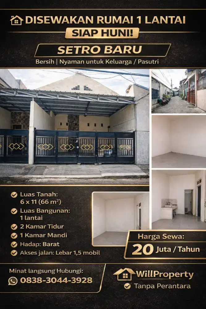 Rumah Setro Baru dekat Kenjeran Merr Lebak UBS Unair ITS Kalijudan