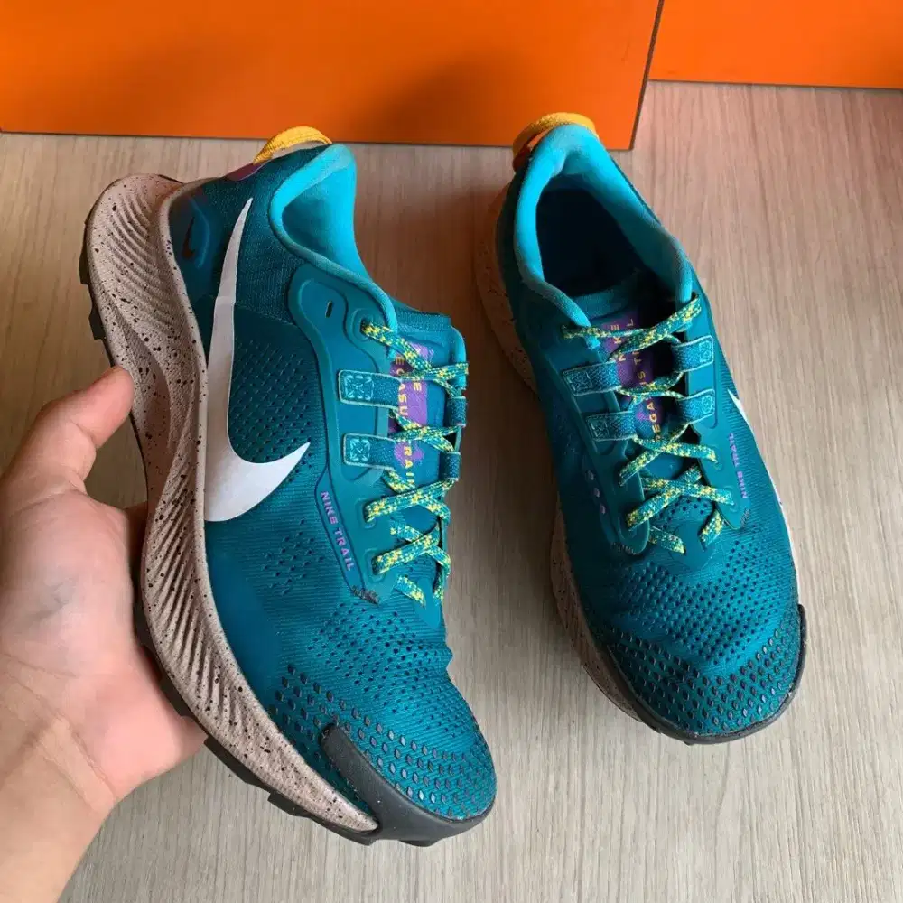 Nike Air Zoom Pegasus Trail Running Sepatu Mystic Teal Outdoor 40.5