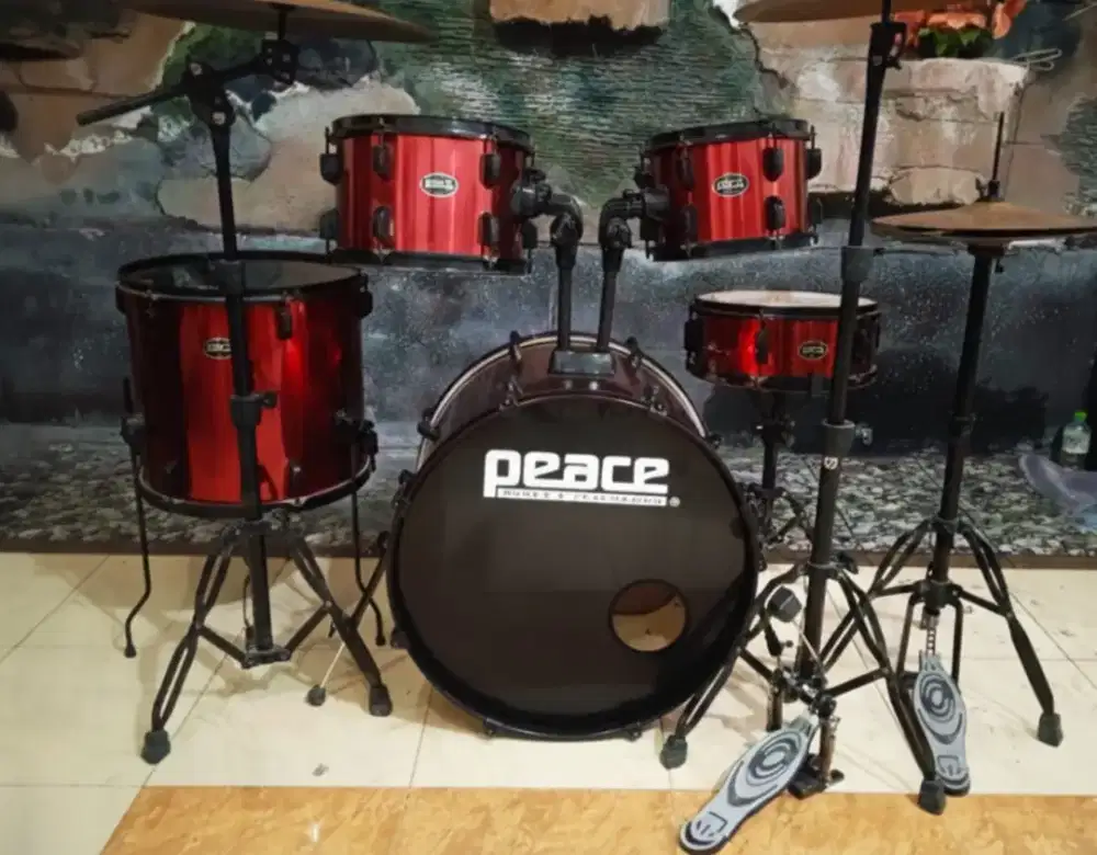 Drum merk Peace, tom 10 12 plus simbal