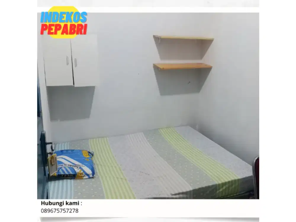 Kamar kosan kunciran jalan Pepabri raya alam sutera lengkap + AC free wifi termurah tangerang kost campur