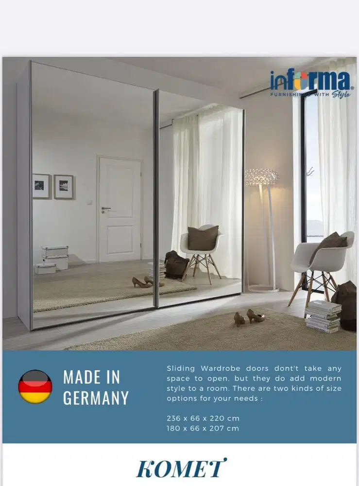 Lemari Sliding Komet Germany