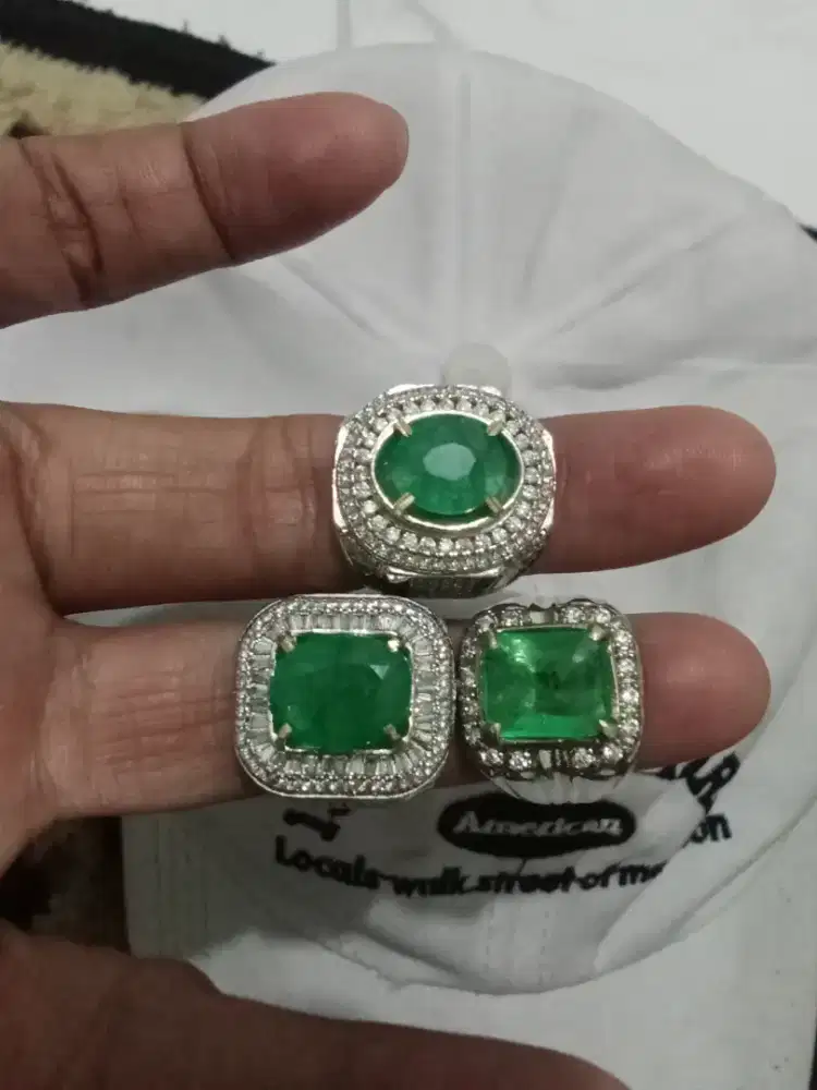 Batu zamrud colombia 3pcs