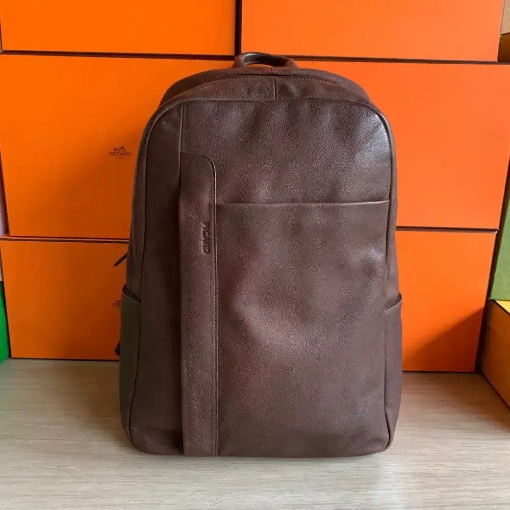 Picard Brown Leather Kulit Tas Laptop Backpack Original Second