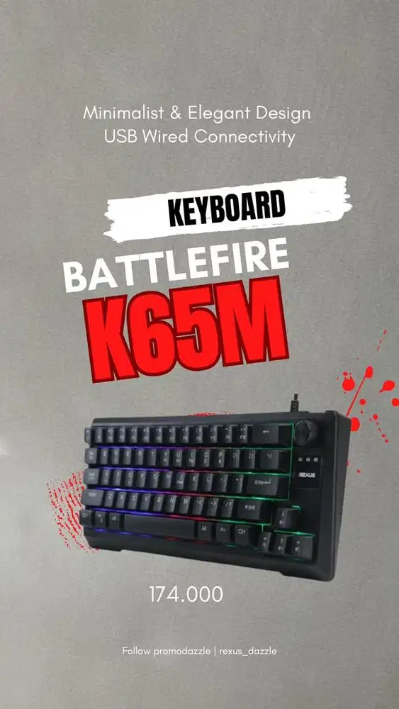 Rexus keyboard gaming k65m
