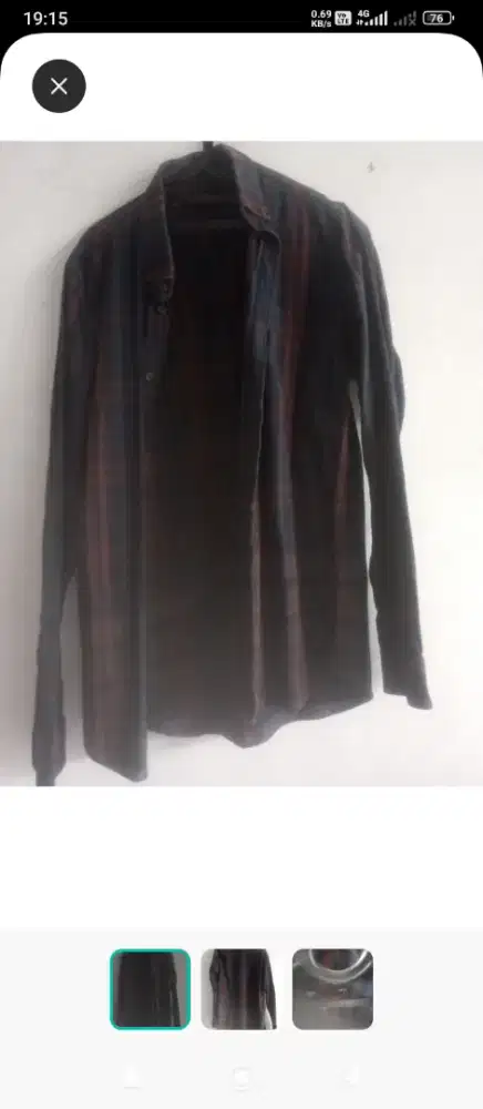 Kemeja Flannel Pria Slim Fit