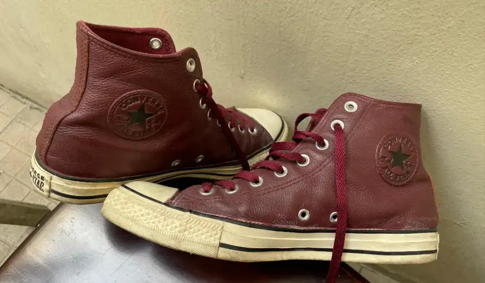 Converse CTAS Leather kulit High original