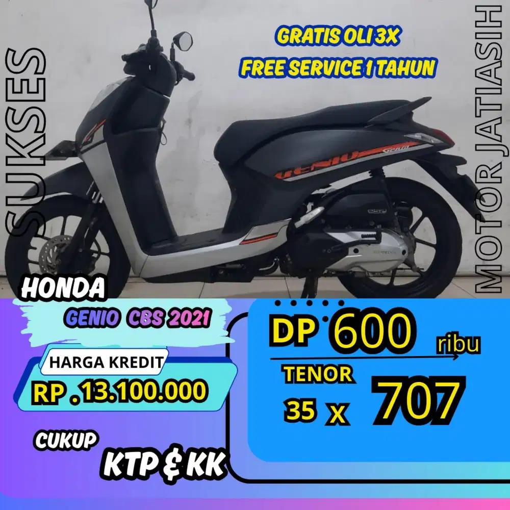 DP MURAH HONDA GENIO CBS 2021 DP 600 RIBU BISA CASH/KREDIT