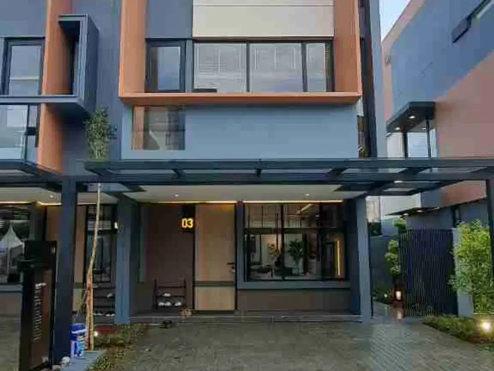 rumah elegan design 3 lantai 4 kamar di lippo cikarang promo harga louncing