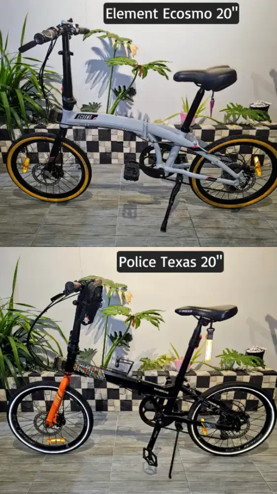 Sepeda lipat Police Texas dan Element Ecosmo
