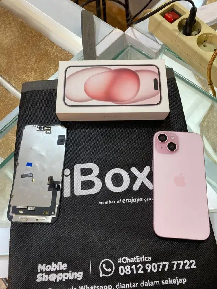 Iphone 15 128Gb Ibox Fullset Original Plp Tidak diketahui lcd lama msh