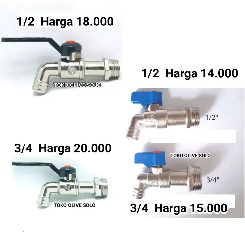 Keran KRAN AIR 1/2 Dan 3/4 Bahan Besi Harga Lihat Difoto (TIDAK COD)