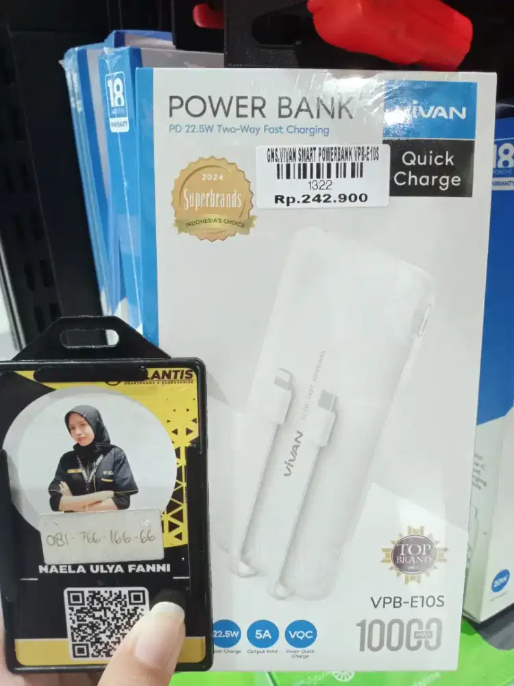 VIVAN SMART POWERBANK VPB-E10S| ATLANTIS DAHSYAT