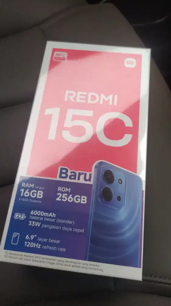 Xiomy redmi 15 C  8/256 kond baru