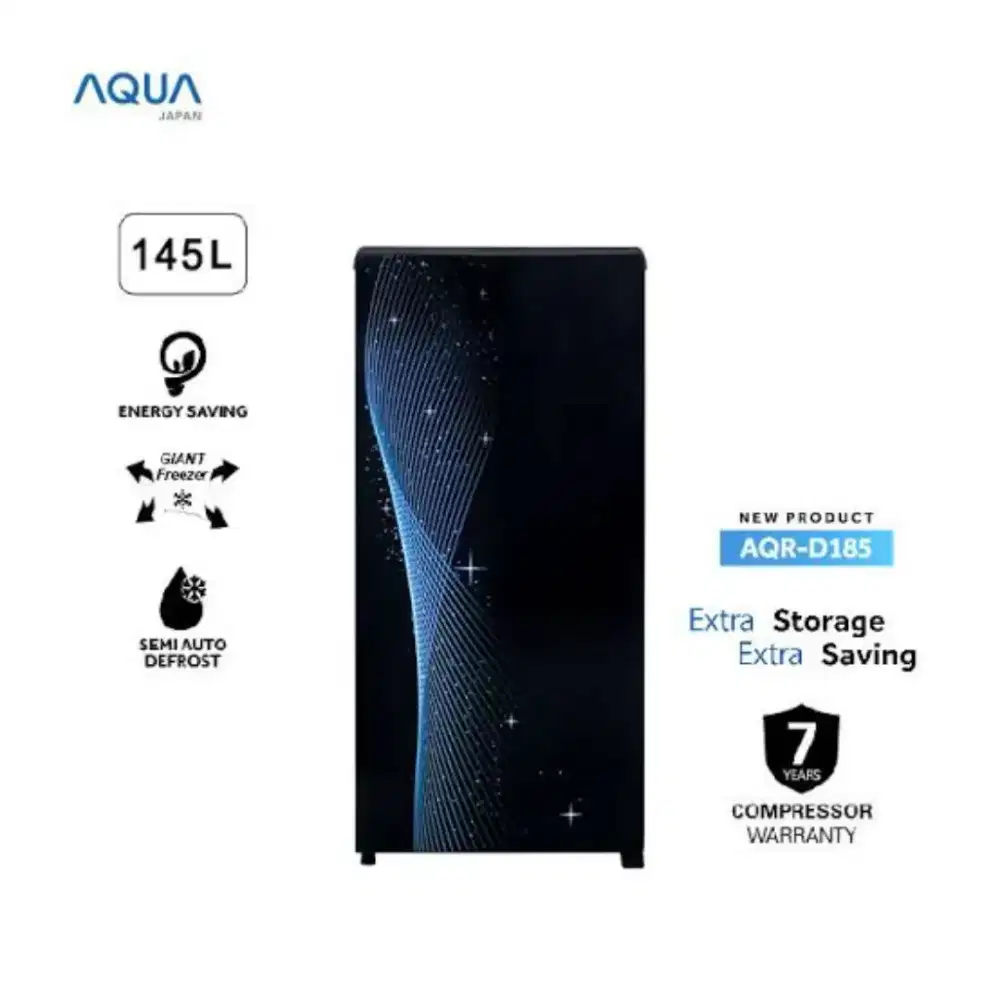 Kulkas Aqua 1 Pintu 145 L  AQR-D185 MSB