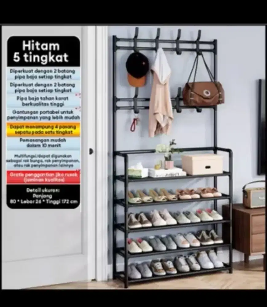 Rak sepatu + hanger