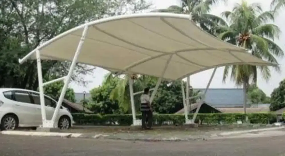 PASANG CANOPY MEMBRANE DESAIN MODERN + BERGARANSII