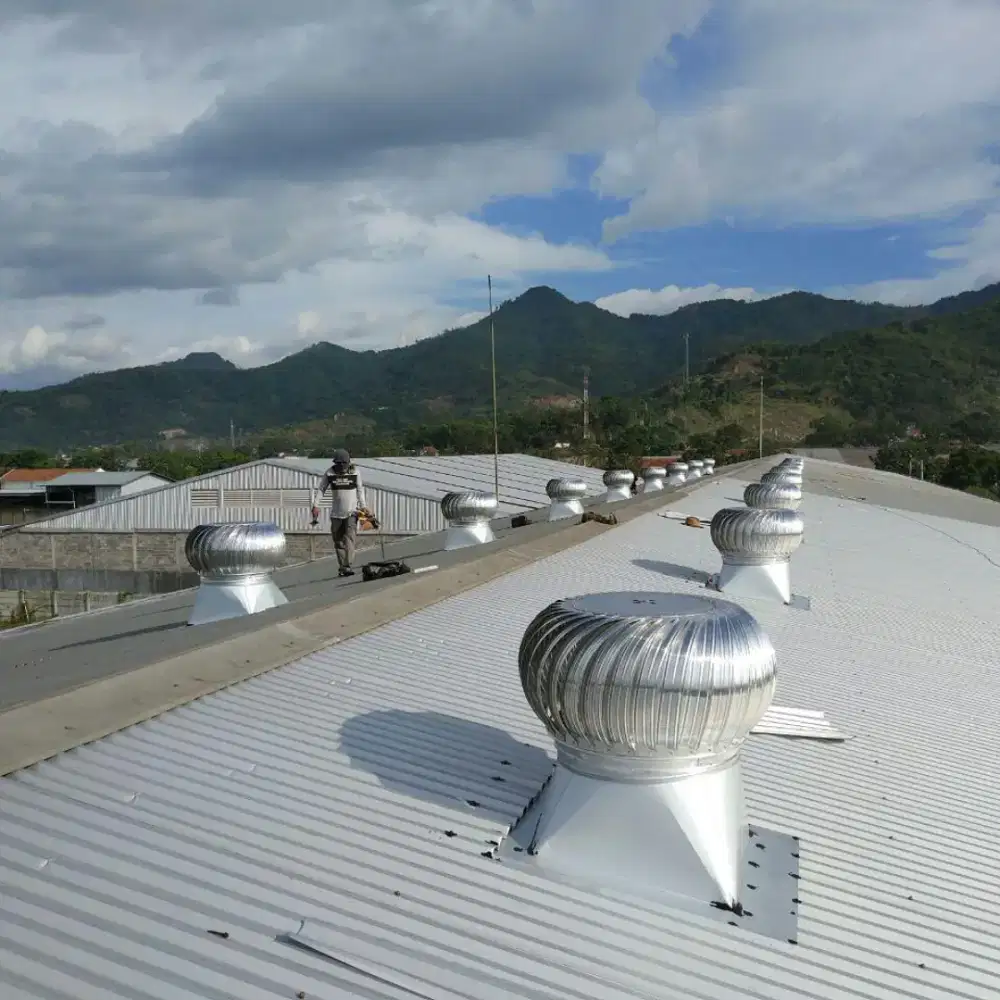Turbine ventilator atap pabrik gudang
