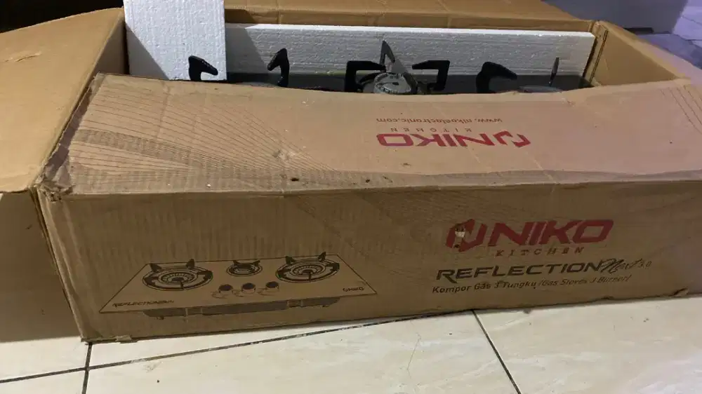 NIKO Kompor Gas Tanam dan Meja TITANIUM LITE 3 Tungku Stainless Steel