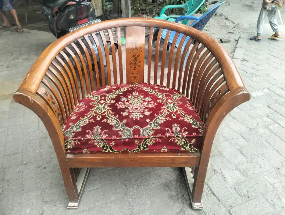 set kursi tamu jati Jepara asli, 7 person