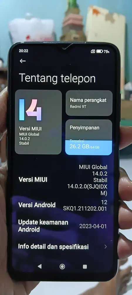 Bismillah jual cepat Hp Redmi 9t  4+1/64