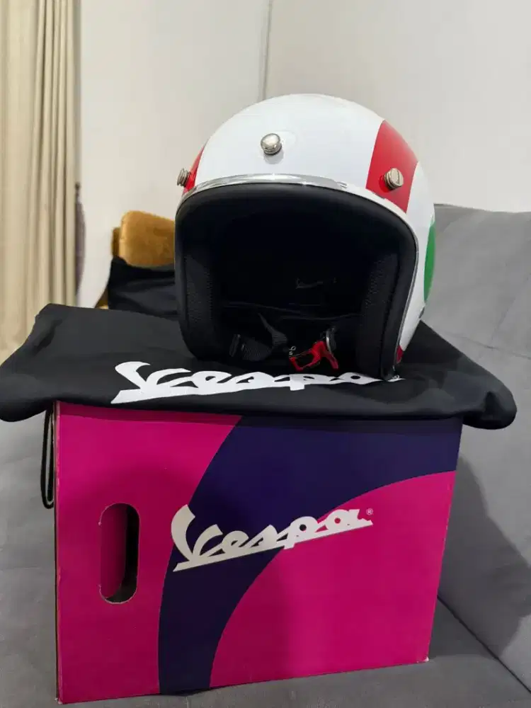 Helm vespa Nation Italian Flag Chrome Size L