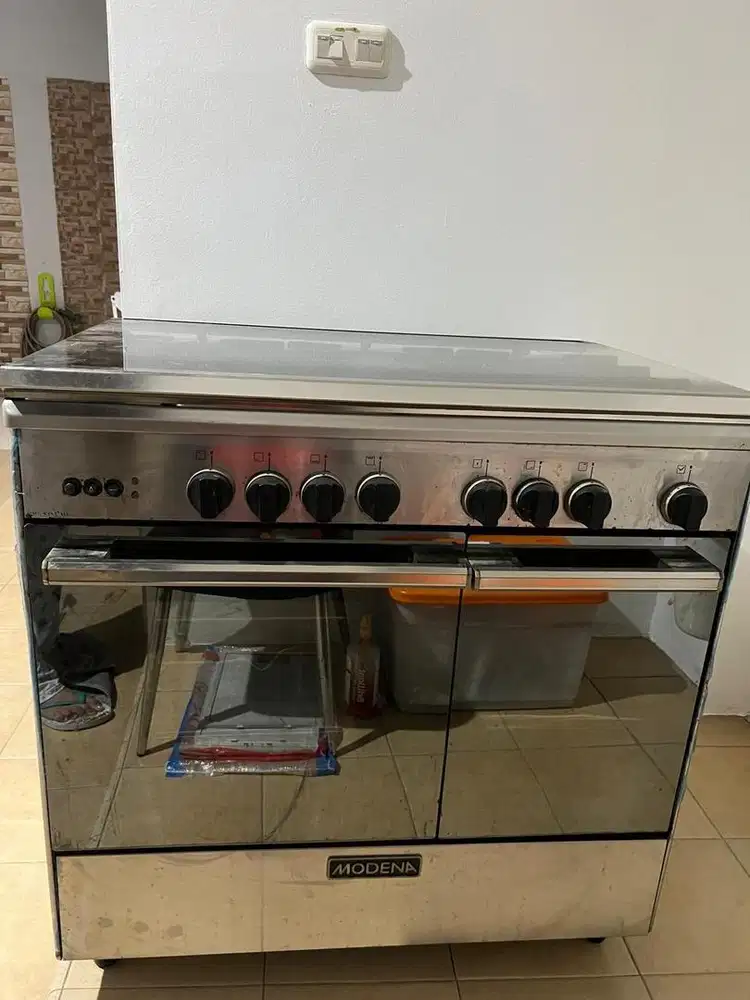 Kompor Gas MODENA Freestanding 6 Tungku + Oven 90 cm | Second