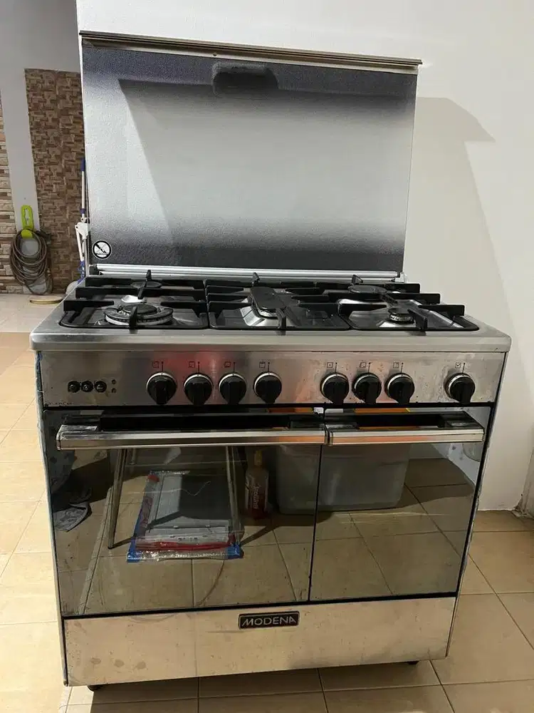 Kompor Gas MODENA Freestanding 6 Tungku + Oven 90 cm | Second
