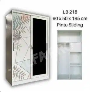 Lemari pakaian 2 pintu sleding,diskon sampai 30%