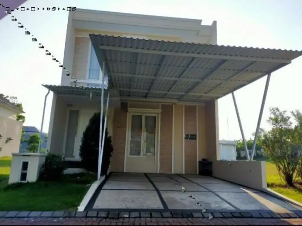 Rumah The Mansion Pakuwon Indah Surabaya Barat Hadap timur, Full Furnish